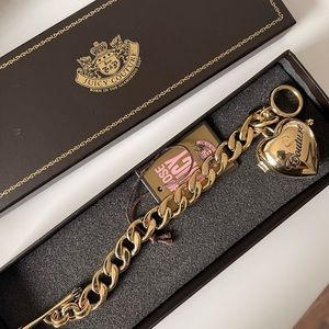 Juicy Couture heart lip charm bracelet.